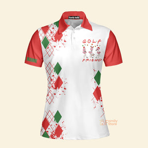 FamilyStore Funny Christmas Golf - Personalized Women Polo Shirt