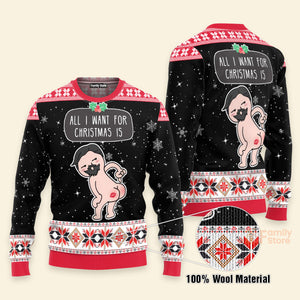 All I Want For Christmas Is You - Christmas Gift For Lovers - Ugly Christmas Sweater - CL17 PT