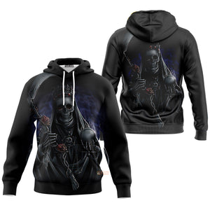 Costume 3D Halloween Skeleton Skull Death Hoodie