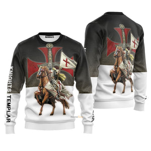 Knights Templar On Horseback Sweater