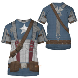 Captain America The First Avenger Costume - 3D TShirt