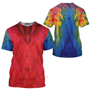 Parrot 3D All Over Printed T-Shirt For Men, Women