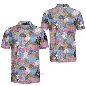 Star Wars Space Flower Colorful Polo Shirt - Gift For Fans