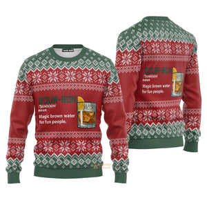 Bourbon Noun Ugly Christmas Sweater For Men & Women