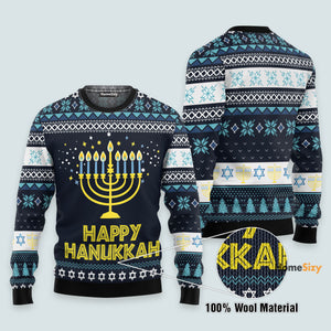 Happy Hanukkah Ugly Christmas Sweater For Men And Women