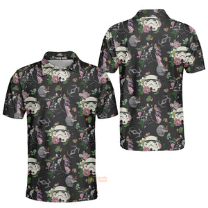 Star wars Pattern Flower Galaxy Polo Shirt - Gift For Fans