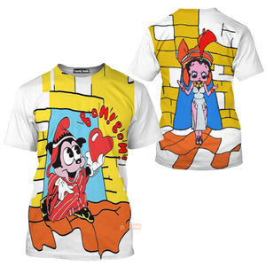 Costume 3D Freddie Mercury Betty Boop Wembley T-shirt