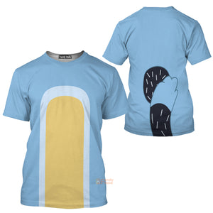 Bandit Heeler Bluey Inspired Light Blue Dog T-Shirt