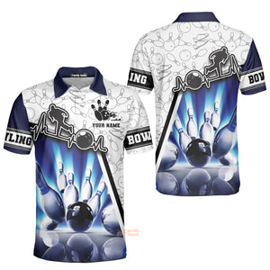 Personalized Men Bowling 3D All Over Print Team Uniform Polo Shirt