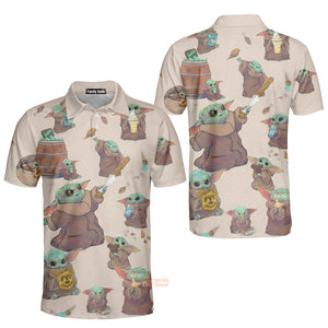 Star Wars Baby Yoda Eating Everything - Polo Shirt