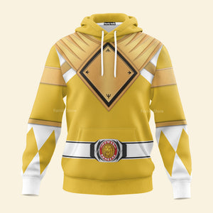 Yellow Ranger Dragon Shield Mighty Morphin Power Ranger- Hoodie Set, Sweatshirt, Sweatpants PRHS27