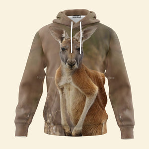 Kangaroo 3D All Over Printed Hoodie For Men, Women