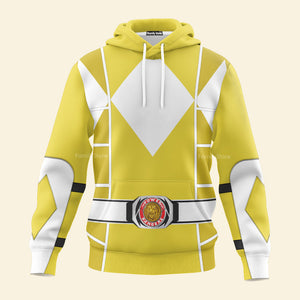 Yellow Mighty Morphin Power Ranger Cosplay C2 - Hoodie Set, Sweatshirt, Sweatpants PRHS94