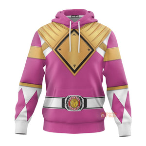 Pink Ranger Dragon Shield  Mighty Morphin Power Ranger - Hoodie Set, Sweatshirt, Sweatpants PRHS26