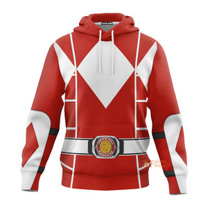 Red Mighty Morphin Power Ranger Cosplay C2 - Hoodie Set, Sweatshirt, Sweatpants | PRHS91