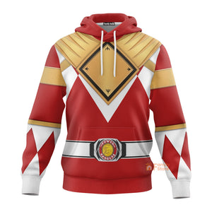 Red Ranger Dragon Shield | Hoodies Sweatshirt T-shirt Hawaiian Tracksuit | PRHS75