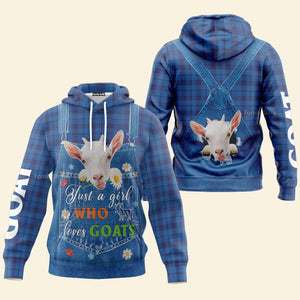 Just A Girl Who Loves Goats All Over Print Hoodie For Men And Women