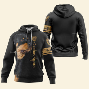 Personalized Awesome Rottweiler All Over Print Hoodie For Men And Women