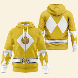 Yellow Ranger Mighty Morphin The Movie (1995) C1 - Hoodie Set, Sweatshirt, Sweatpants PRHS87