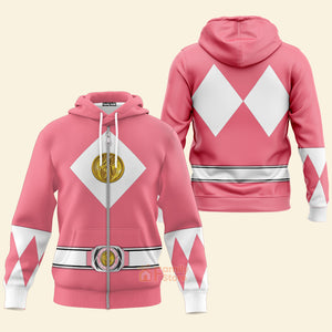 Pink Ranger Mighty Morphin The Movie (1995) C1 - Hoodie Set, Sweatshirt, Sweatpants PRHS88