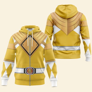 Yellow Ranger Dragon Shield Mighty Morphin Power Ranger- Hoodie Set, Sweatshirt, Sweatpants PRHS27