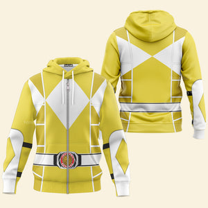 Yellow Mighty Morphin Power Ranger Cosplay C2 - Hoodie Set, Sweatshirt, Sweatpants PRHS94