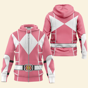 Pink Mighty Morphin Power Ranger Cosplay C2 - Hoodie Set, Sweatshirt, Sweatpants PRHS93