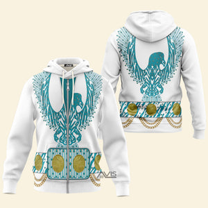 Elvis Turquoise Phoenix - Costume Cosplay Hoodie Sweatshirt Sweatpants ELHS40