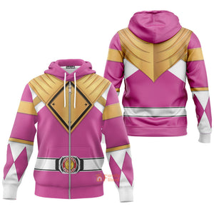 Pink Ranger Dragon Shield  Mighty Morphin Power Ranger - Hoodie Set, Sweatshirt, Sweatpants PRHS26