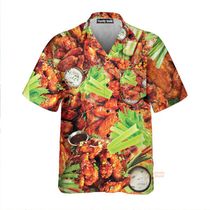 Food Ain't Nothing Chicken Wing Hawaiian Shirt