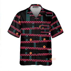 Donkey Kong Gameplay Hawaiian Shirt Short Sleeve PN201050Lb