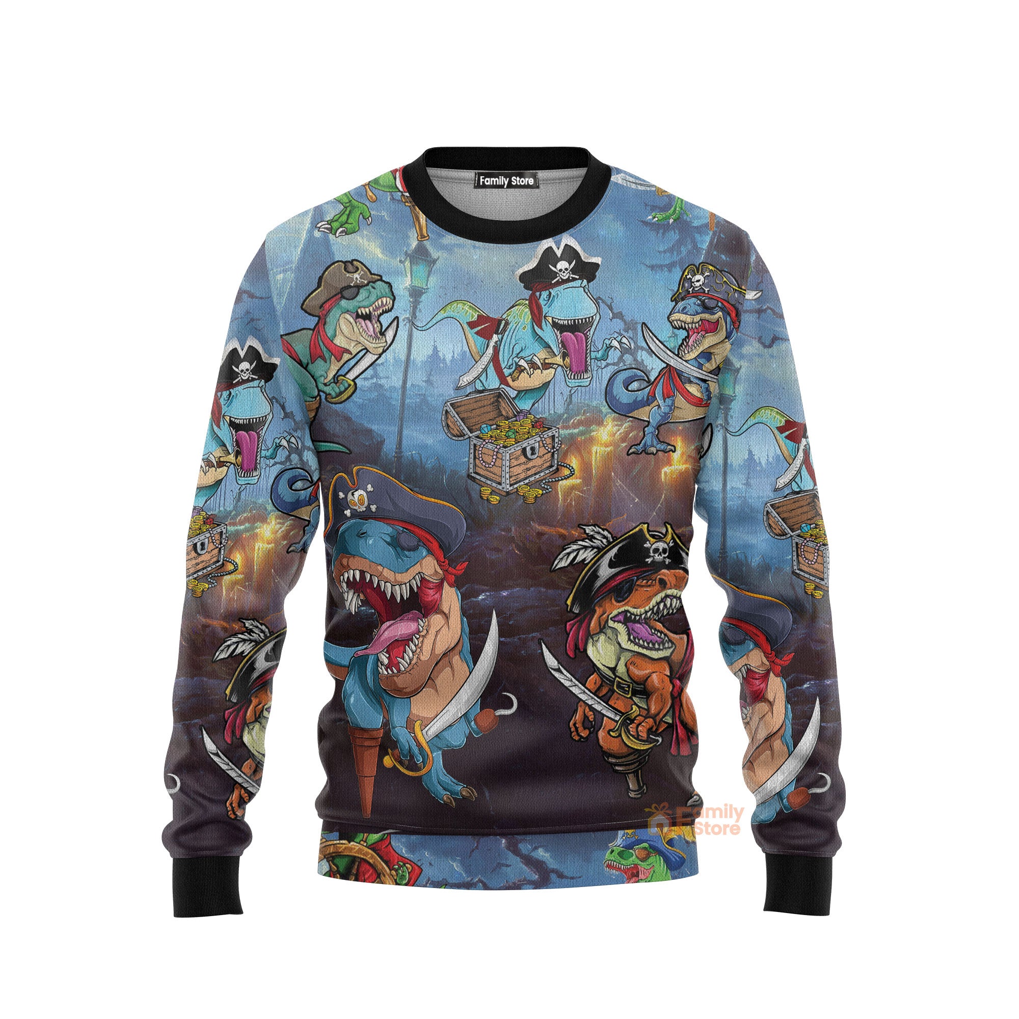 Halloween Pirate Dinosaur Scary - Sweater