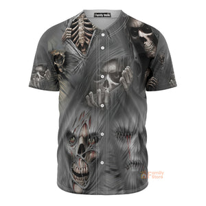 Skull What Scares You Excites Me Baseball Jersey