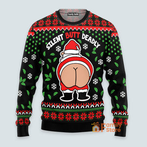 Funny Silent Butt Deadly Santa Ugly Sweatshirt For Men And Women