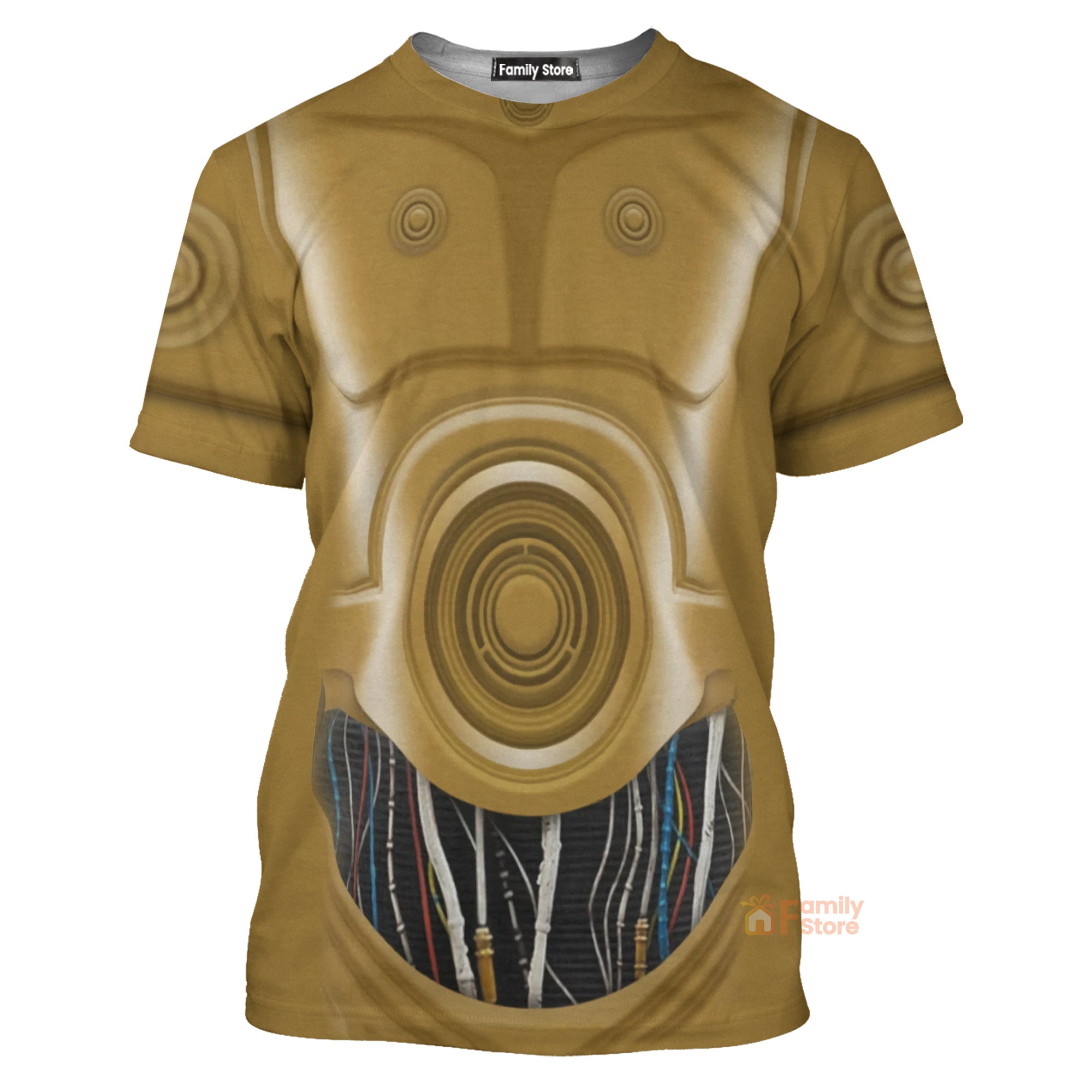 C3PO Star Wars Costume T-shirt For Men