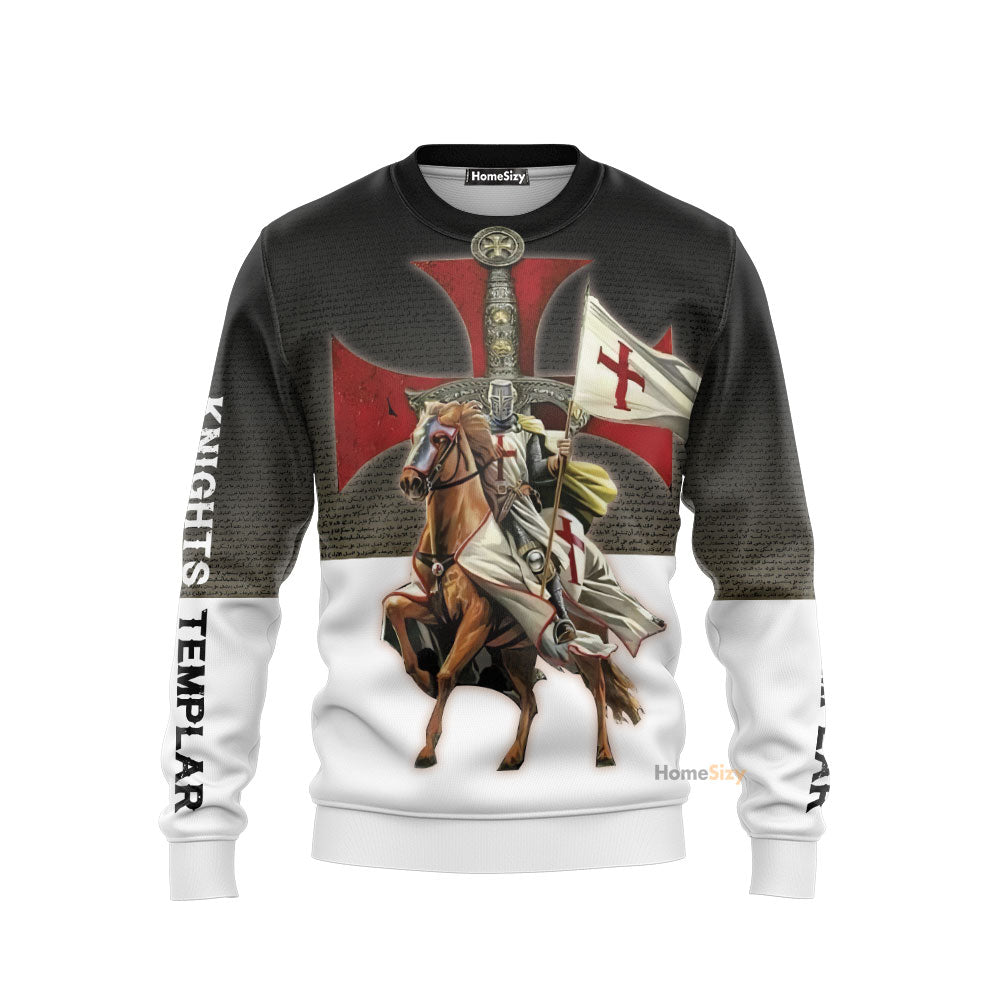 Knights Templar On Horseback Sweater