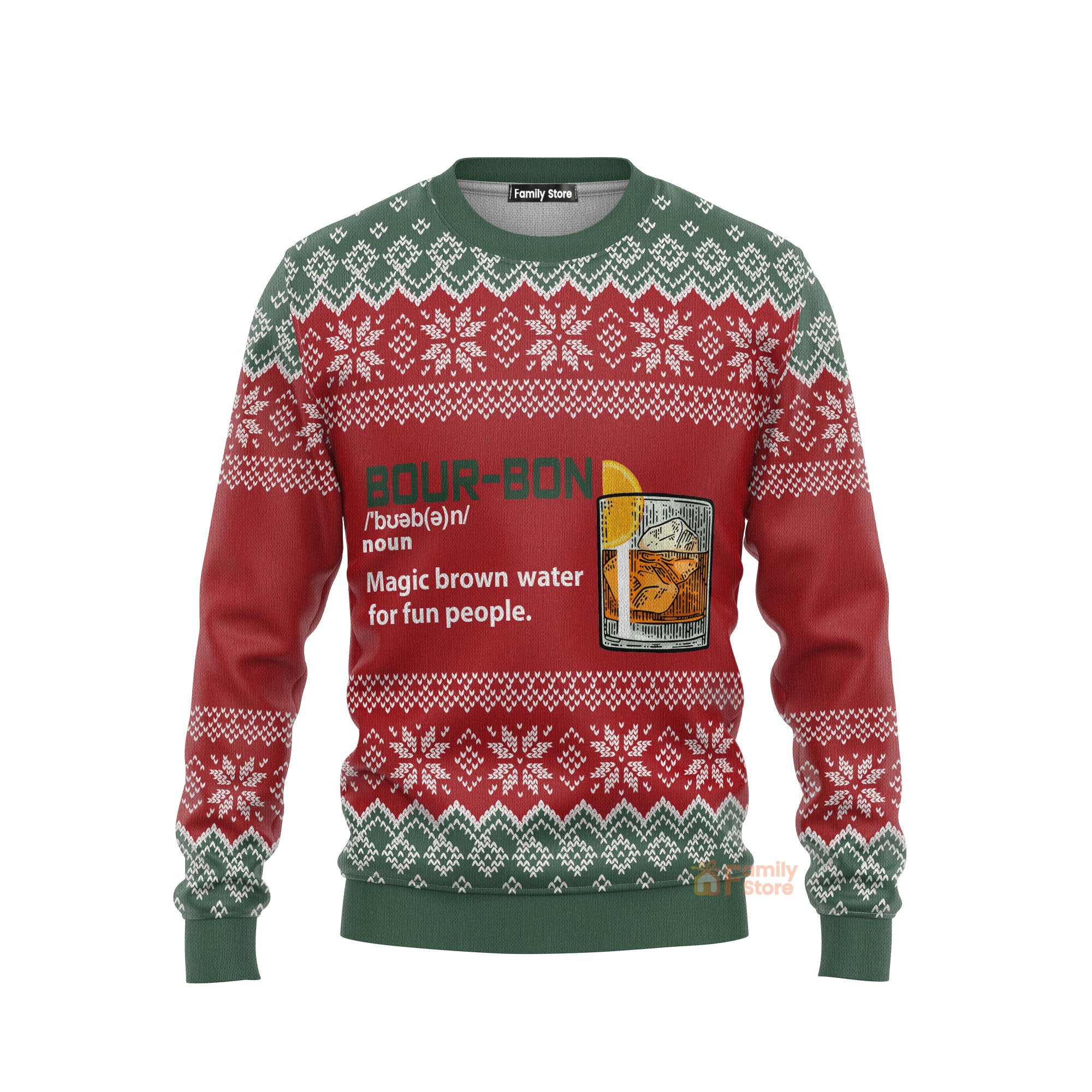 Bourbon Noun Ugly Christmas Sweater For Men & Women