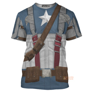 Captain America The First Avenger Costume - 3D TShirt