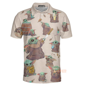 Star Wars Baby Yoda Eating Everything - Polo Shirt