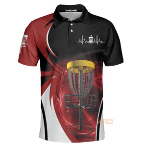 Personalized Disc Golf Basket Apparel Men Polo Shirt