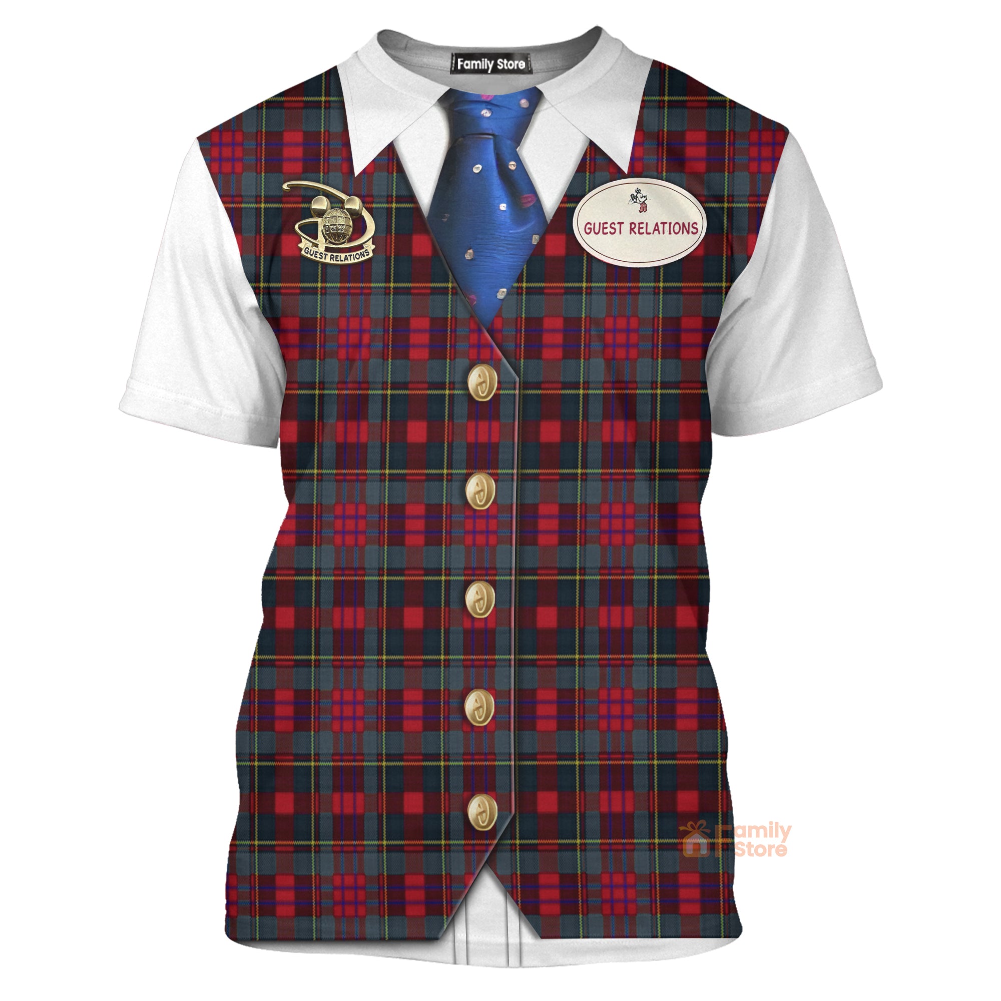 Guest Relations Outfit Disney Cast Member Costume T-Shirt For Men