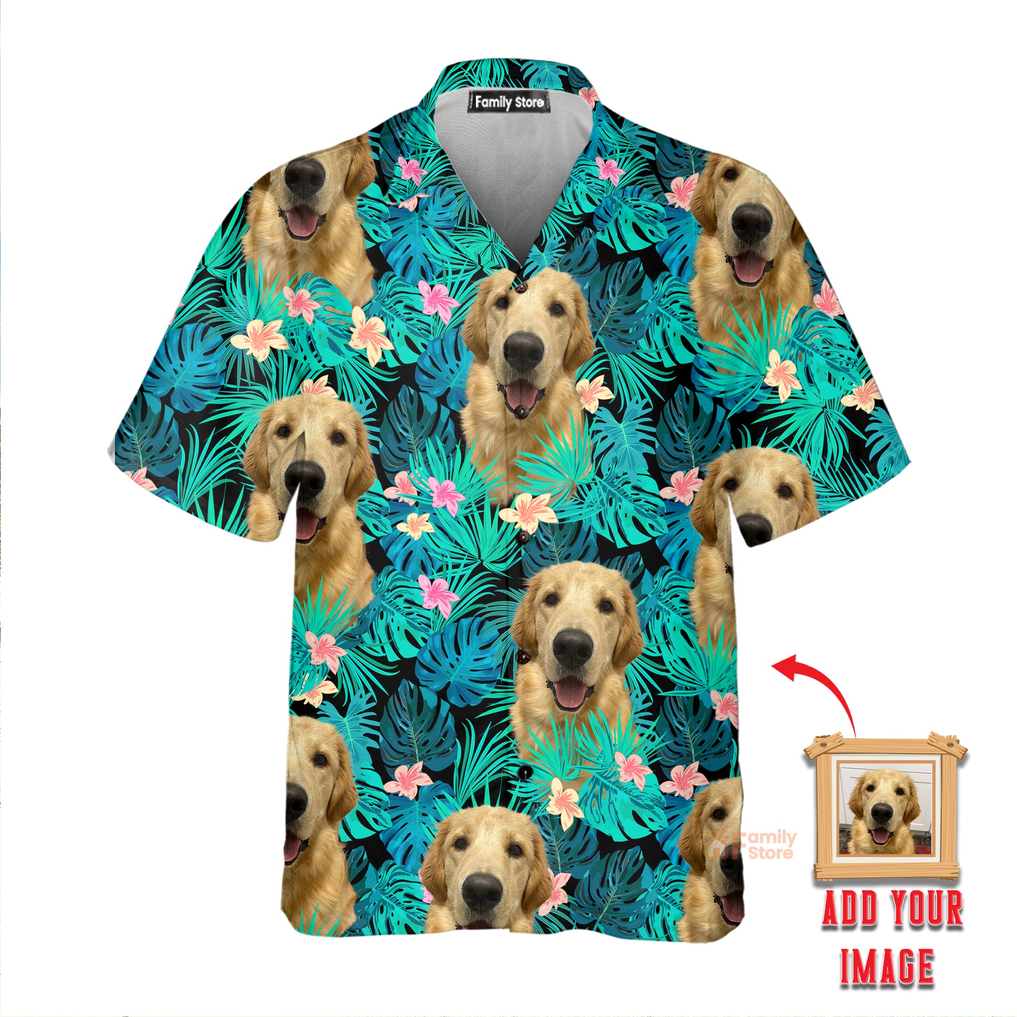 Golden Retriever Tropical Custom Hawaiian Shirt PN302124Lb