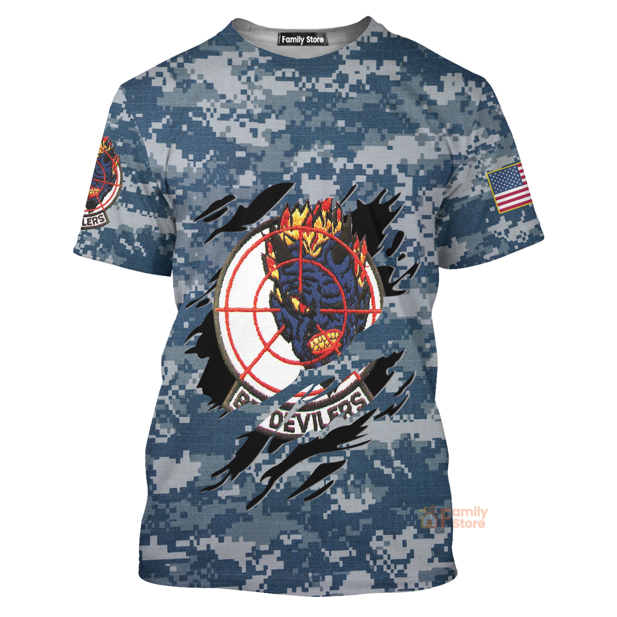 Veterans Fighter Squadron 74 (Vf-74) Bedevilers 3D T-Shirt