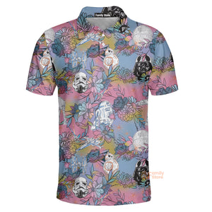 Star Wars Space Flower Colorful Polo Shirt - Gift For Fans