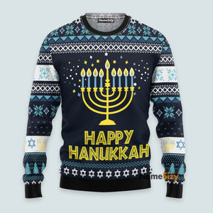 Happy Hanukkah Ugly Christmas Sweater For Men And Women