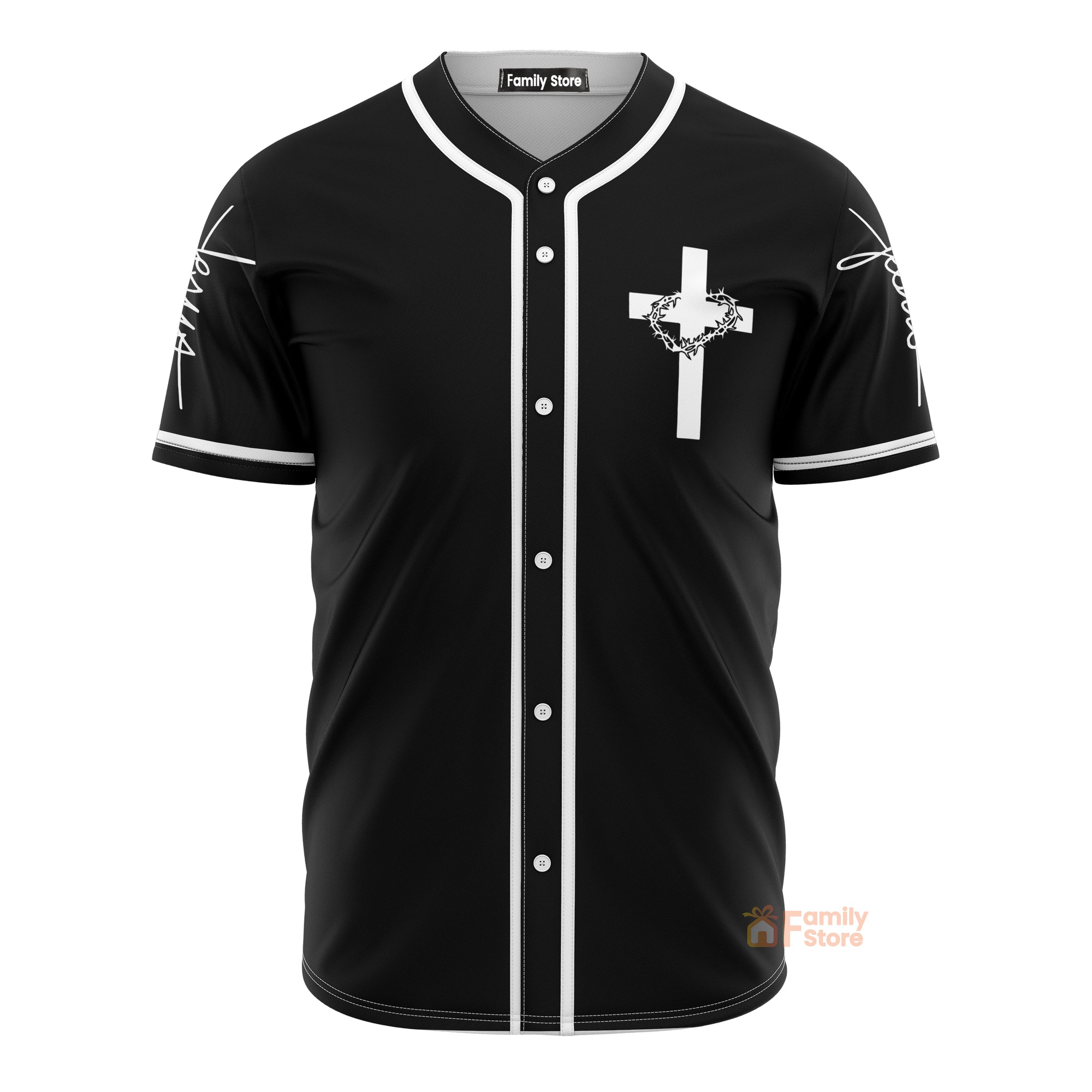 Personalized Jesus Baseball Jersey - Cross, God Baseball Jersey - Gift For Christians