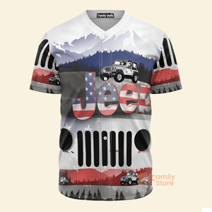 FamilyStore Jeep American Jeep Lover - Baseball Jersey