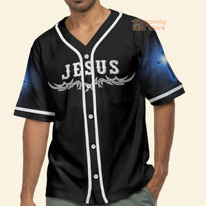 FamilyStore I Ride With Jesus Christian Biker - Baseball Jersey