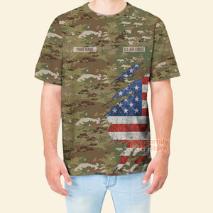 FamilyStore Personalized Veteran US Air Force Airman's Creed 3D T-shirt