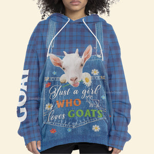 Just A Girl Who Loves Goats All Over Print Hoodie For Men And Women